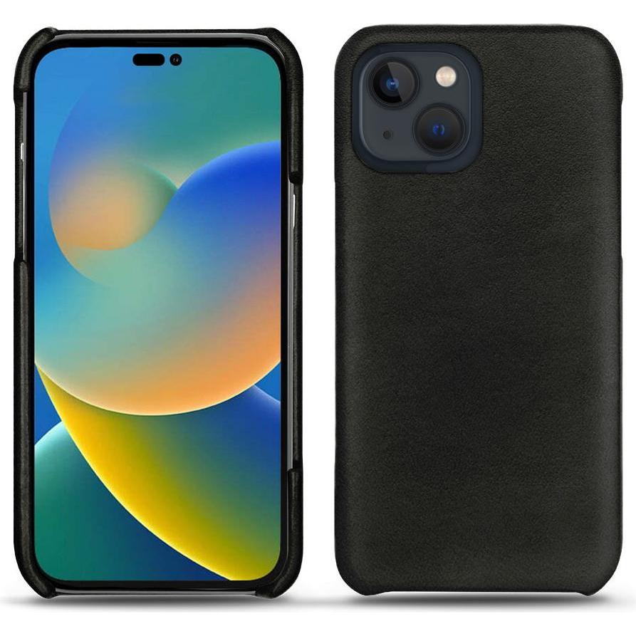 Noreve Lederschutzhülle (Apple iPhone 14), Smartphone Hülle, Schwarz