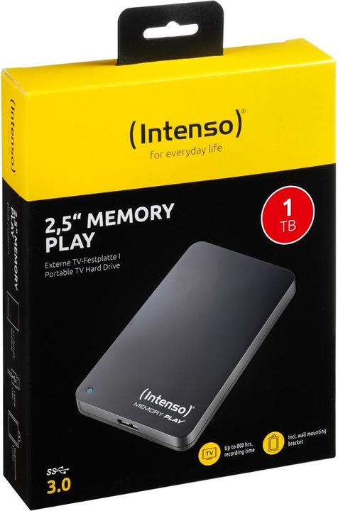 Actual product image Intenso HDD Memory Play 1 TB juodasis išorinis diskas (6021460) (1 TB)