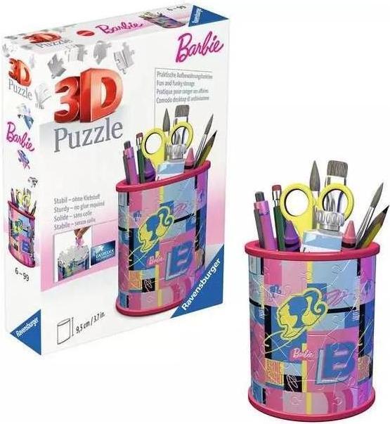 Produktbild Ravensburger 3D Puzzle 11585 - Utensilo Barbie - Stiftehalter für Barbie Fans ab 6 Jahren (54 Teile)