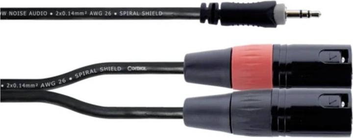 Image du produit Cordial EY 1 WMM XLR Y-Adapter (1x Klinkenstecker 3.5 mm - 2x XLR-Stecker 3 poli (éclats)