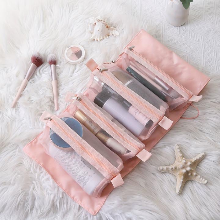 Actual product image Only-Bags.Store Detachable four in one make-up bag Portable Travel, large capacity cosmetic storage washing