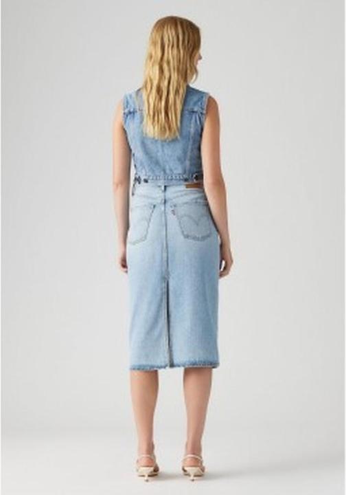 Actual product image Levis HR Back Slit Skirt Riveting Clean Hem (40)