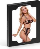 Produktbild Paris Hollywood Ensemble ouvert soutien-gorge string et porte-jaretelles - XXL/3XL - Noir (XXL, 3XL)