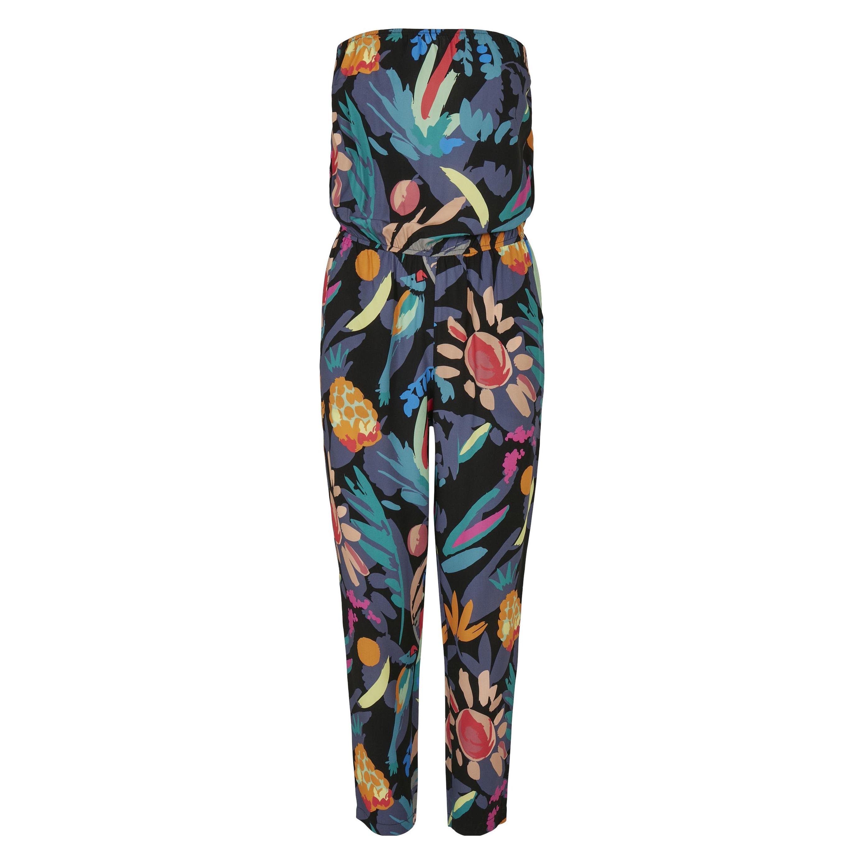 Urban Classics, Damen, Jumpsuits, Ladies Viscose Bandeau Jumpsuit, Schwarz, (4XL)