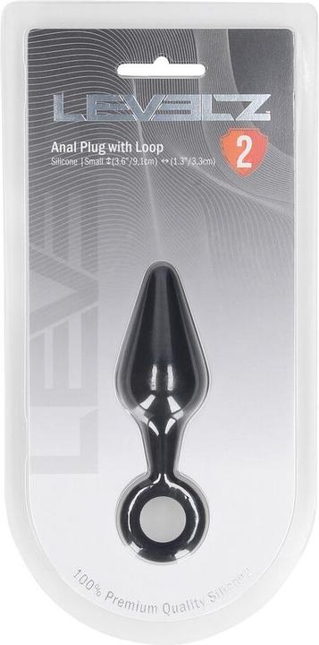Produktbild Shots Silicone Anal Plug with Loop - S - Black