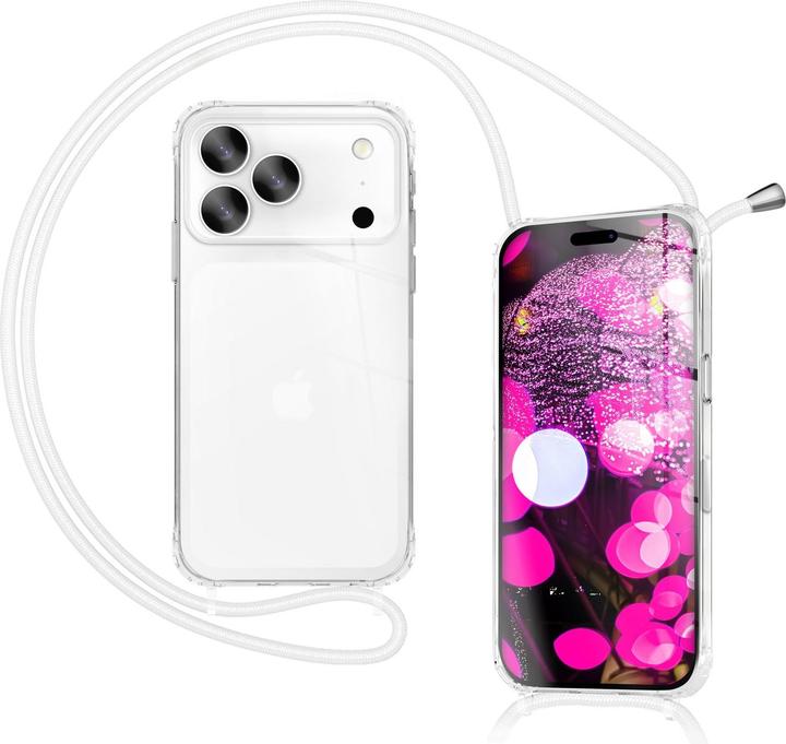 Produktbild Nalia Cover "Hangit" - Klare Hülle mit Band zum Umhängen, 160cm Handy Kette - Wearable Phone Case