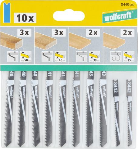 Produktbild wolfcraft 1 Stichsägeblätter-Set 10-tlg. U-Schaft