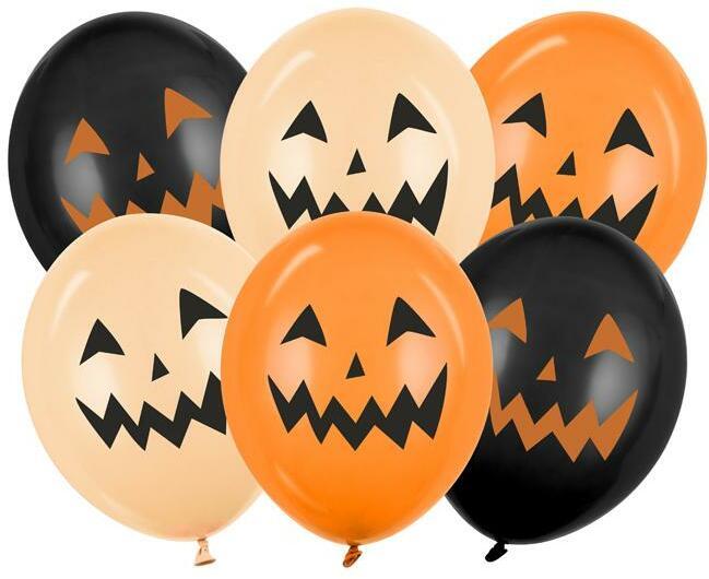 Partydeco Ballons Kürbis, 30 cm, 6 Stück (6 Stück)