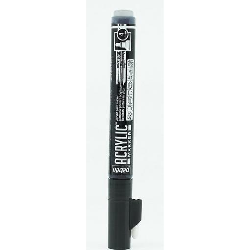 Pebeo, Marker, Acrylic Marker Medium Rundspitze 4mm (Schwarz, 4 mm)