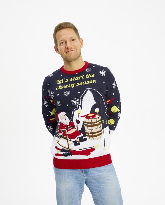Produktbild Christmas Sweats Let’s start the cheesy season Swiss Edition LED Sweater (XL)