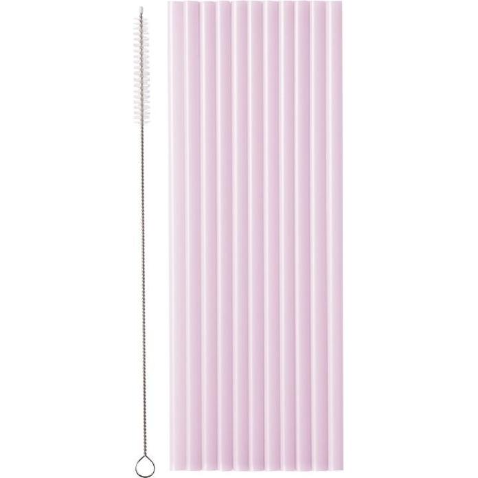 Partydeco Plastikstrohhalme - Violett (12 x) (5904555066175)