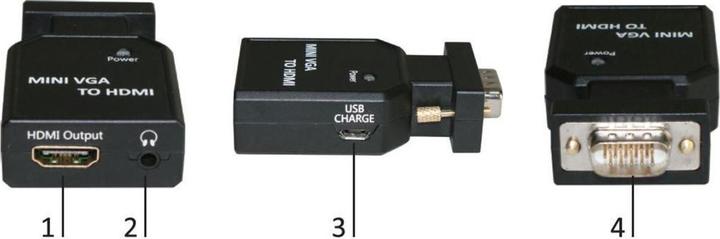 MicroConnect Mini VGA to HDMI Converter (HDMI, 7.20 cm)