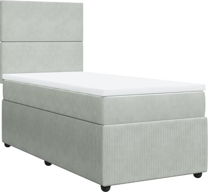 Actual product image vidaXL Bo x spring bed with mattress 120 x 190 cm velvet (120 x 190 cm)