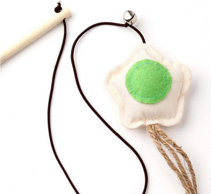 Actual product image Anijoy Cat play fishing rod flower (Plush toy cat)