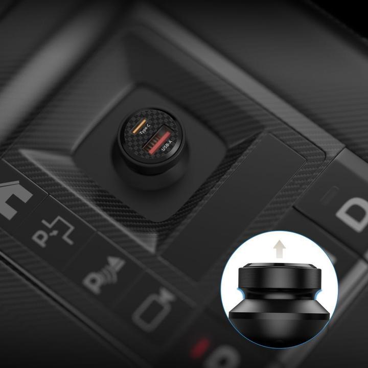 Actual product image Tech-Protect Charger.pl CC45W USB Car Charger USB-C Type C 2-Port Car Charger PowerDelivery PD 45W QuickCha