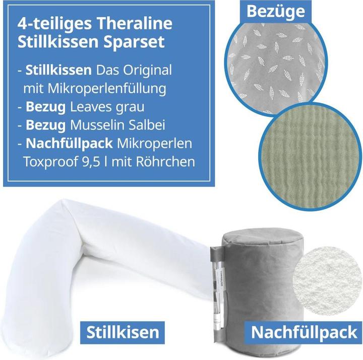 Actual product image Theraline Nursing pillow 4-piece nursing pillow economy set The Original 190 cm incl. (190 cm)