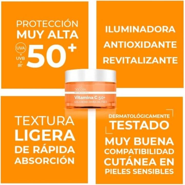 Actual product image Natysal Vitamin C Cream 50 (50 ml, Day cream, SPF 50+)