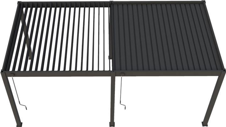 Produktbild Weide Pergola Deluxe Plus 3.6x5.3m anthrazit (360 cm, 530 cm)