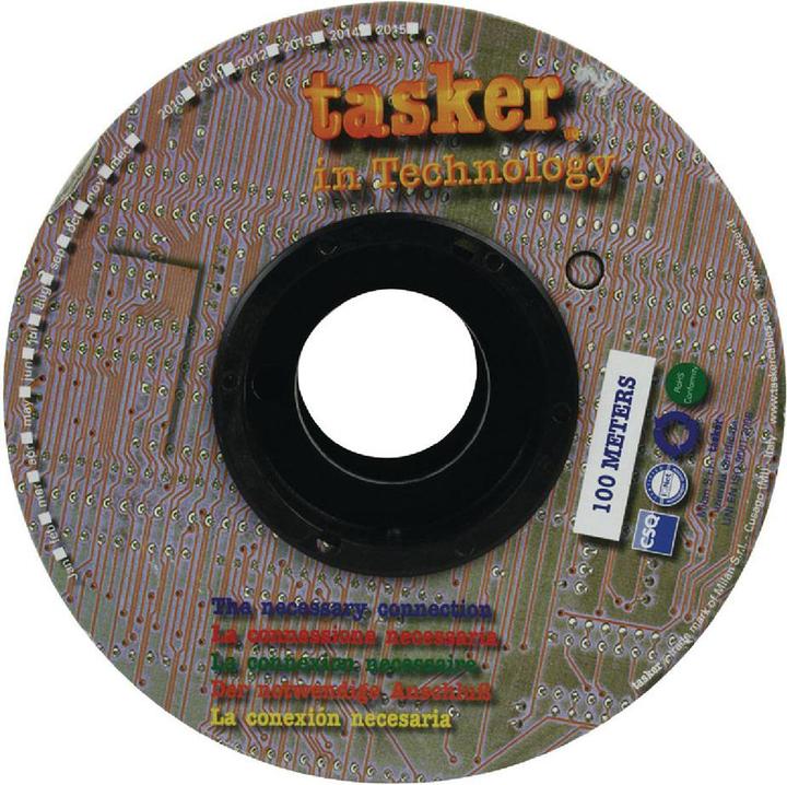 Produktbild Tasker Lautsprecherkabel auf Rolle 2x 1.00 mm² 100 m Schwarz/Rot (100 m, 1 mm²)