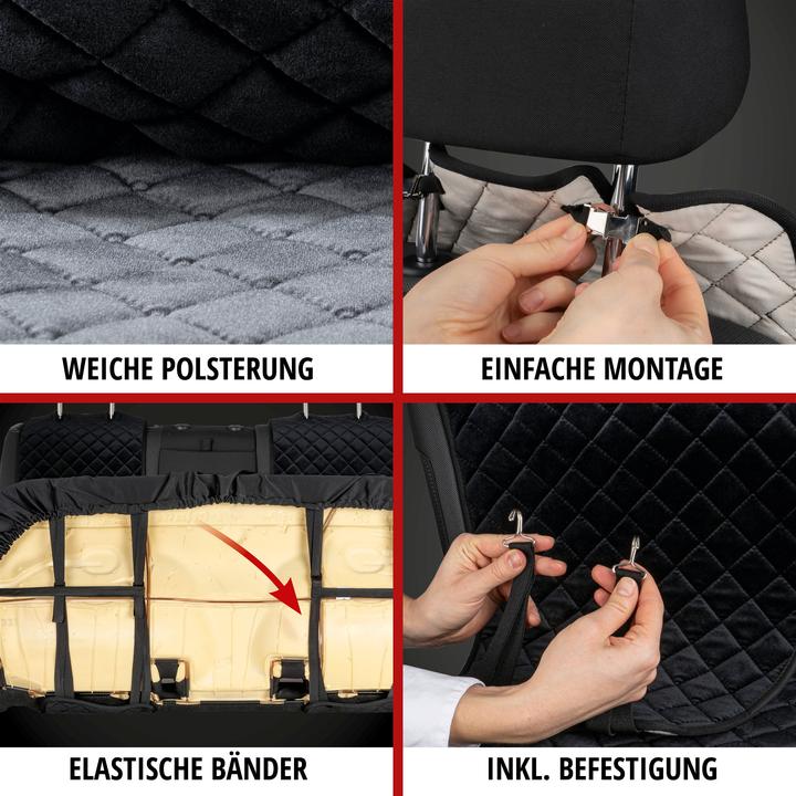 Produktbild Walser PKW-Sitzaufleger Comfortline Luxor inkl. Anti-Rutsch-Beschichtung, Auto-Sitzauflage für 1 Rücksitzba