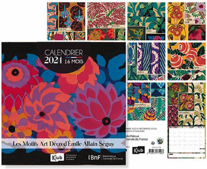 Image du produit Kiub calendrier classique avec éi 16 mois bnf motifs art deco de eugene alain seguy