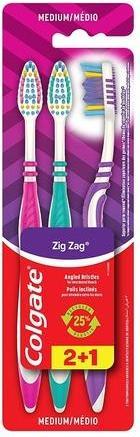 Actual product image Colgate Toothbrushes Zig-Zag 3 pieces medium (Medium, 3 x)