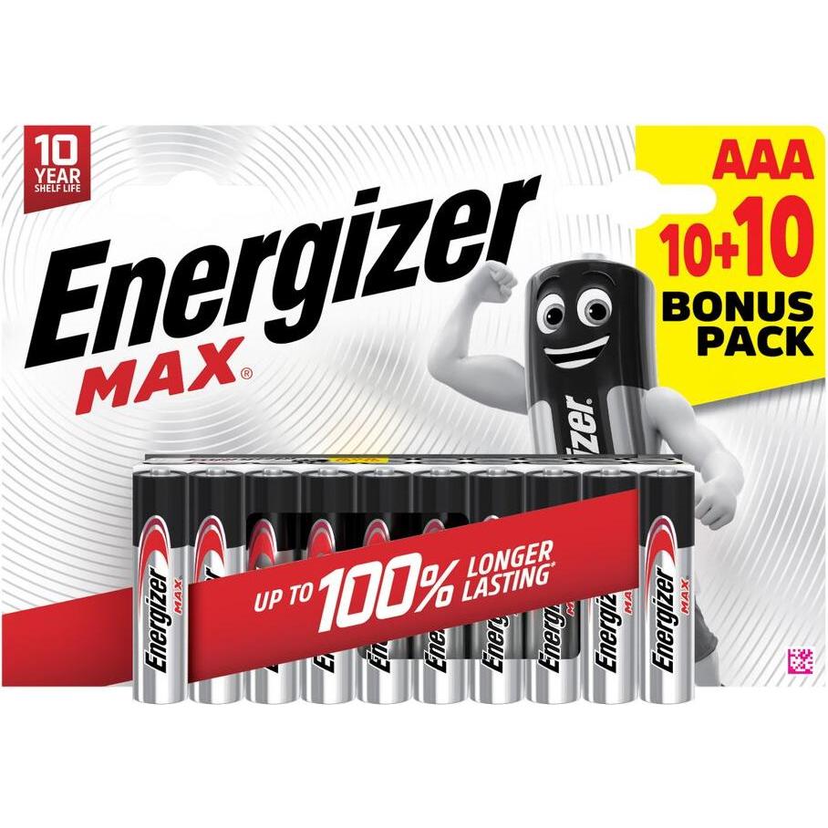 Energizer LR03 20BL MAX (20 pz., AA / LR6 / LR06 / Mignon / R6 / R14505), Batterie + pile