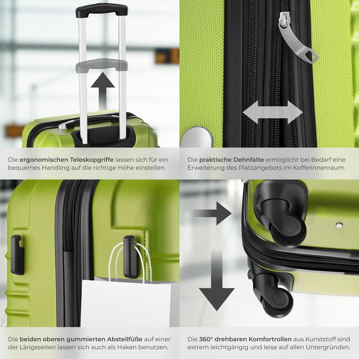 Produktbild tectake Hartschalenkofferset (106 l)