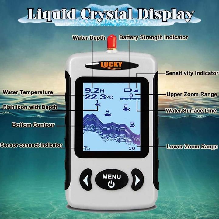 Produktbild Drahtloser Sonar-Fischfinder mit LCD-Tiefenmesser