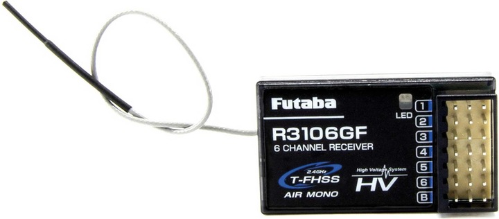 Actual product image Futaba R3106GF T-FHSS Receiver (w/o Telemetry)