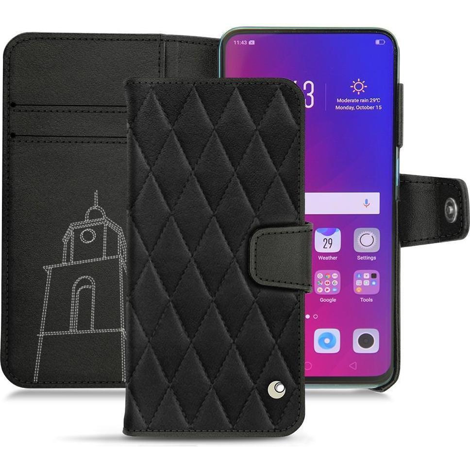 Thumbnail - Noreve Lederschutzhülle Wallet (Oppo Find X), Smartphone Hülle, Schwarz
