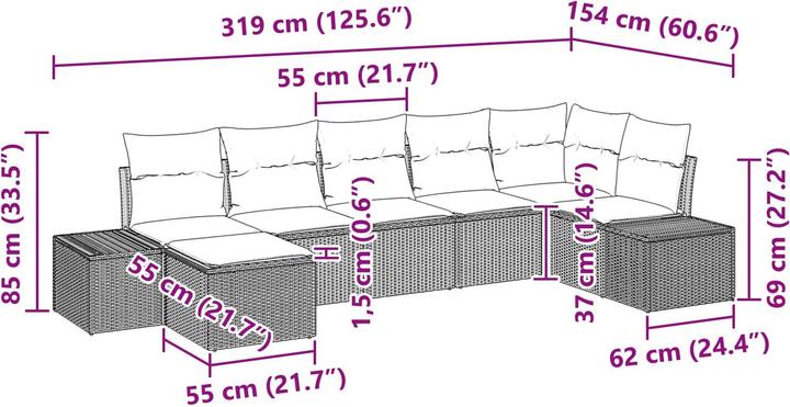 Produktbild vidaXL Garten-Sofa