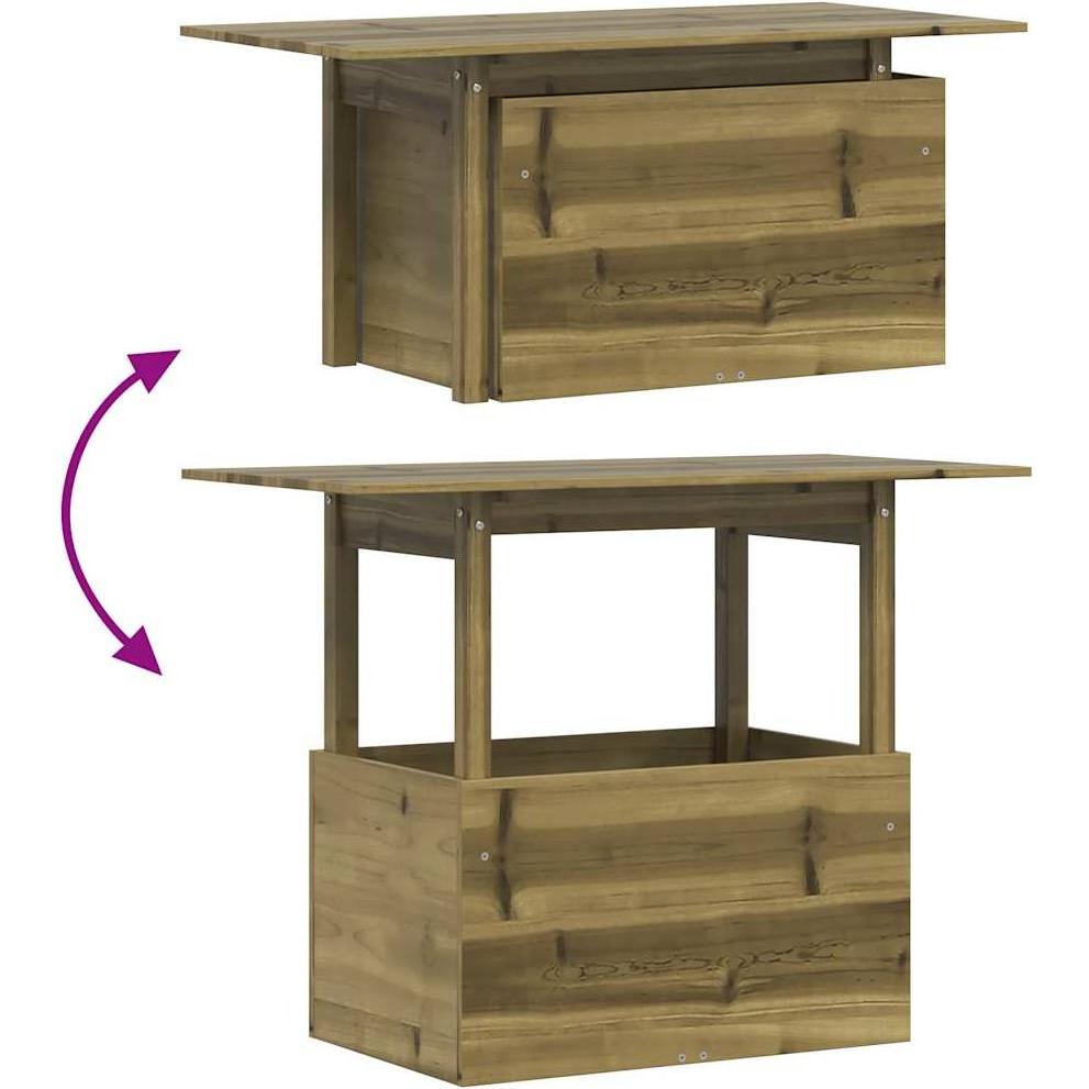 VidaXL, Gartentisch + Balkontisch, Gartentisch 100 x 50 x 75 cm Imprägniert (50 cm)