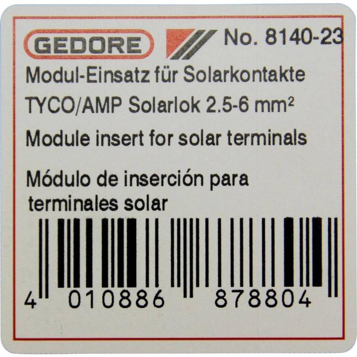 Image du produit Gedore 814023 Insert modulaire pour Solarlok (75 mm)