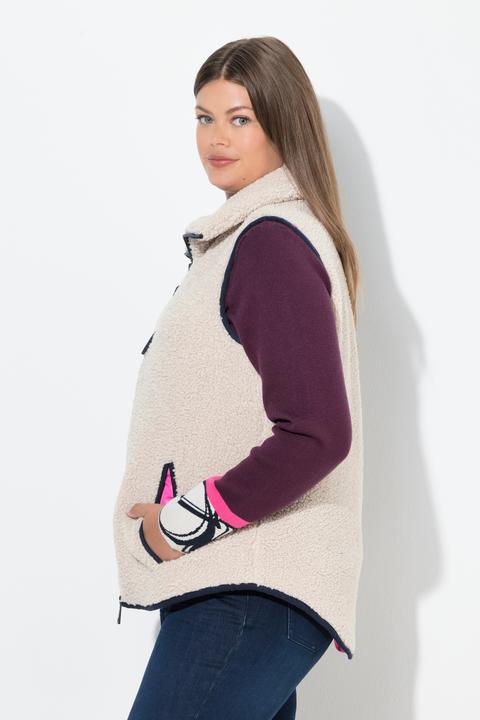 Produktbild Laurasøn Teddyweste, Stehkragen, Zipper (42)