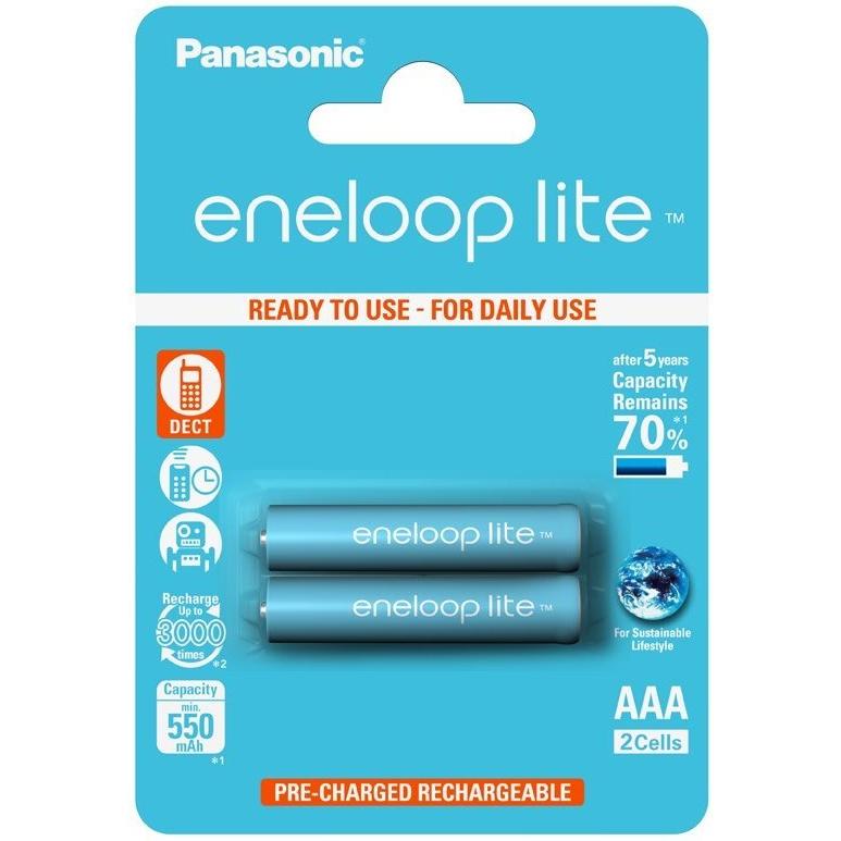 Panasonic Eneloop Lite (2 Stk., AAA, 600 mAh), Batterien + Akkus