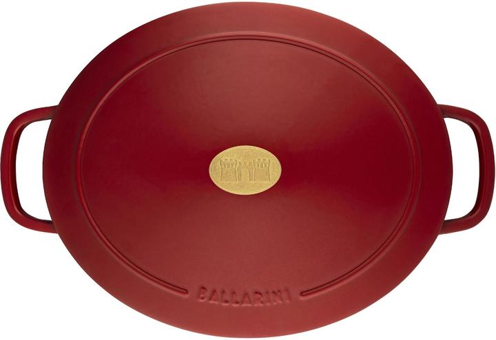 Produktbild Ballarini Cocotte BELLAMONTE 29 cm oval 4,5 Liter Bräter aus Gusseisen rot (29 cm, Bräter + Schmortopf, Gusseisen)