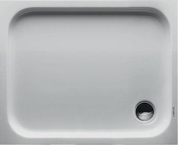 Actual product image Duravit Rectangular shower tray D-CODE with anti-slip, white 1000x800x85mm