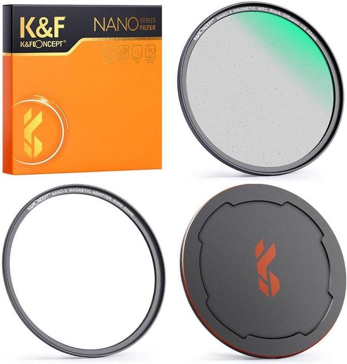 Image du produit K&F Concept Concept Magnetic 1/4 Black Mist Filter Nano X - 82mm (82 mm, Filtre Black Mist, 82 mm)