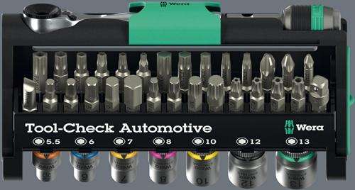 Image du produit Wera Tool-Check Automotive 1 (Cruciforme Phillips PH, Embout carré femelle, Fente de vis, Torx TX)