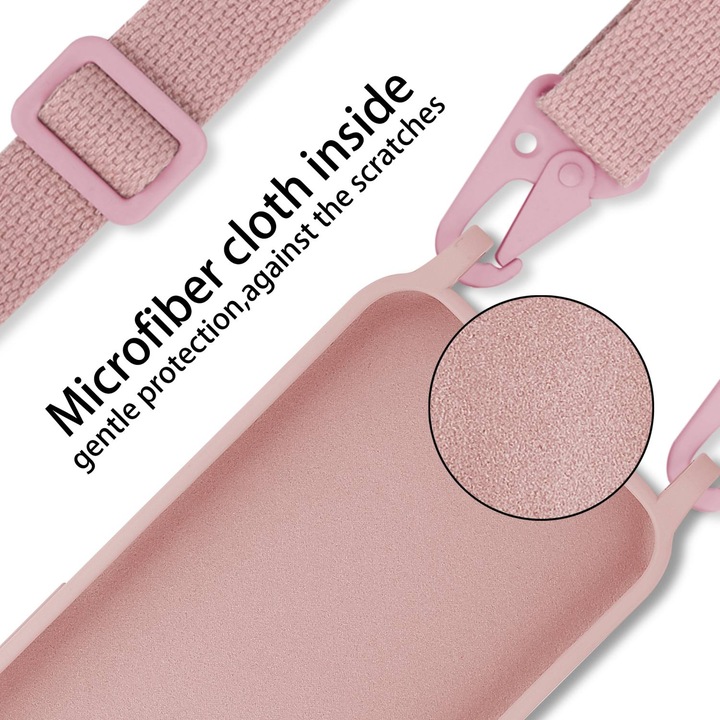 Actual product image Cadorabo Necklace Case Liquid TPU Handy Kette Liquid (Samsung Galaxy A81)