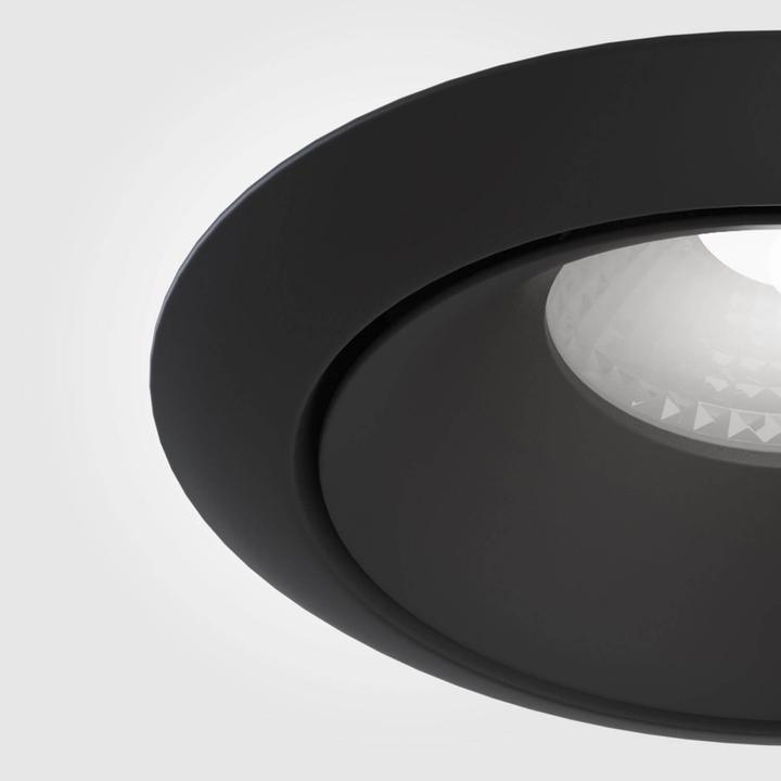 Actual product image Maytoni Yin LED downlight, recessed light 12W dimmable black 90Ra Ø9.8mm neutral white (820 lm)