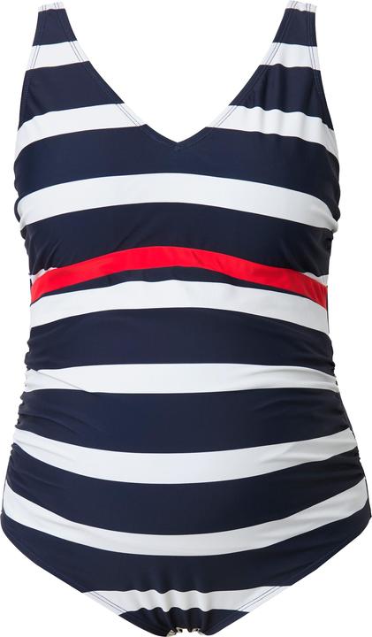 Actual product image Ulla Popken Bellieva-Badeanzug ohne Softschalen, Blockstreifen (50, 52)