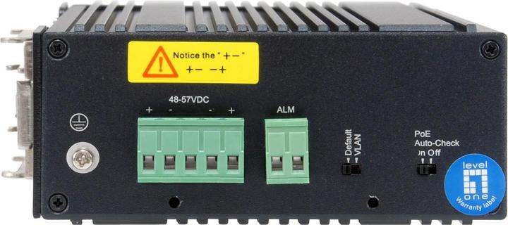 Productafbeelding LevelOne Schakelaar 10Port Gigabit PoE DIN-Rail,-40°C tot 75°C (8 Havens)