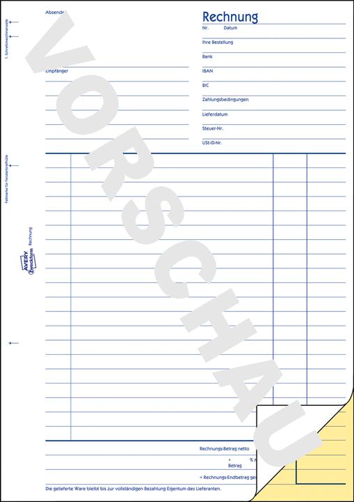 Actual product image Avery Invoice (40 x)