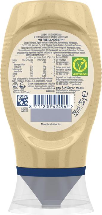 Actual product image Hellmann's Mayo Fired By Tabasco (286 g)