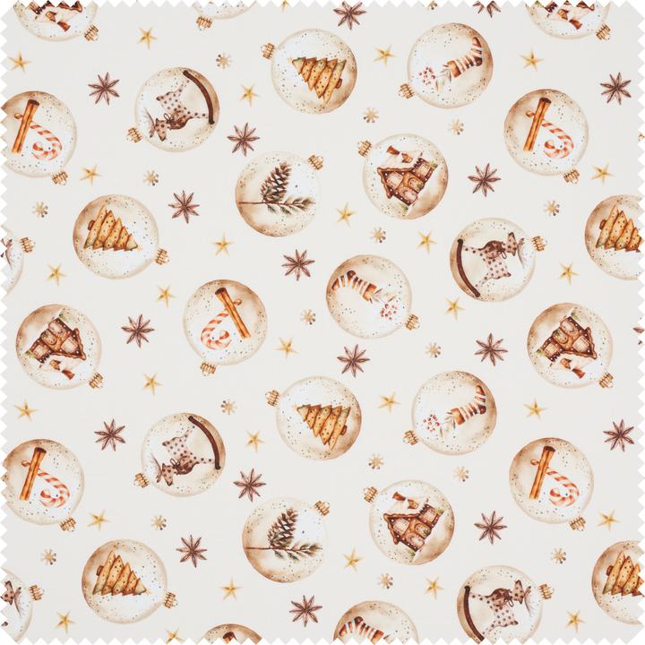 Image du produit VBS Tissu de coton "boules de Noël", largeur 140 cm, vendu au mètre