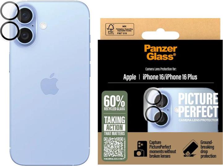 Produktbild PanzerGlass PicturePerfect Kameraschutz (1 Stück, Apple iPhone 16)