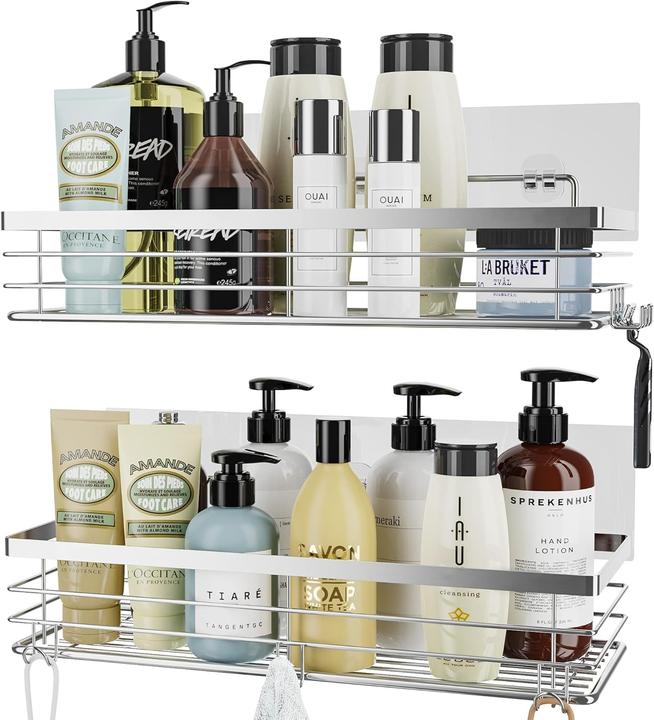 Produktbild 2-teiliges Duschregal Set ohne Bohren