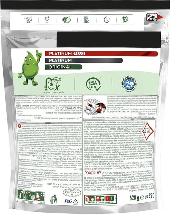 Productafbeelding Fairy Platinum Plus Alles-in-één (Tabs, 40 Wascycli)